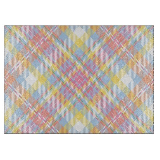 Planche À Découper Plaid en pastel de rayure (Devant)