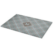 Planche À Découper Plaid Monogramme personnalisé / Motif Tartan (Coin)
