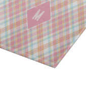 Planche À Découper Plaid Monogramme personnalisé / Motif Tartan (Coin)