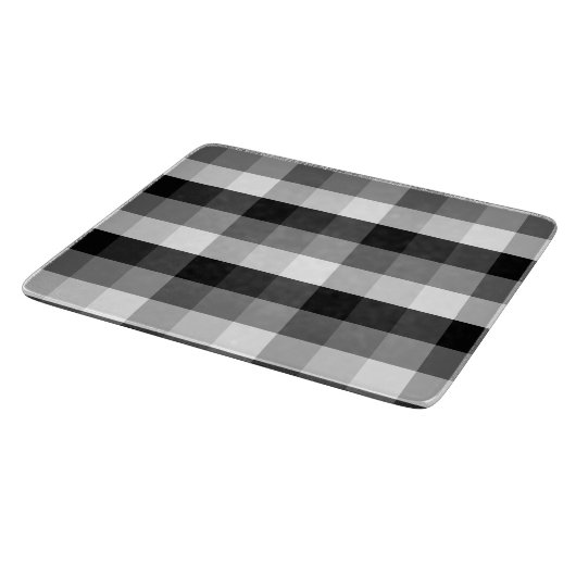 Planche À Découper Plaid noir et blanc (Coin)