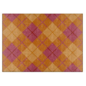 Planche À Découper Plaid polarisé dans l'orange et le rose (Devant)