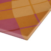 Planche À Découper Plaid polarisé dans l'orange et le rose (Coin)