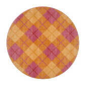 Planche À Découper Plaid polarisé dans l'orange et le rose (Devant)