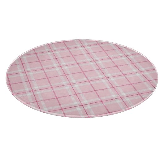 Planche À Découper Plaid rose-clair (Coin)