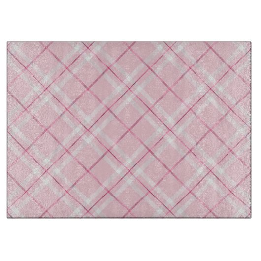 Planche À Découper Plaid rose-clair (Devant)