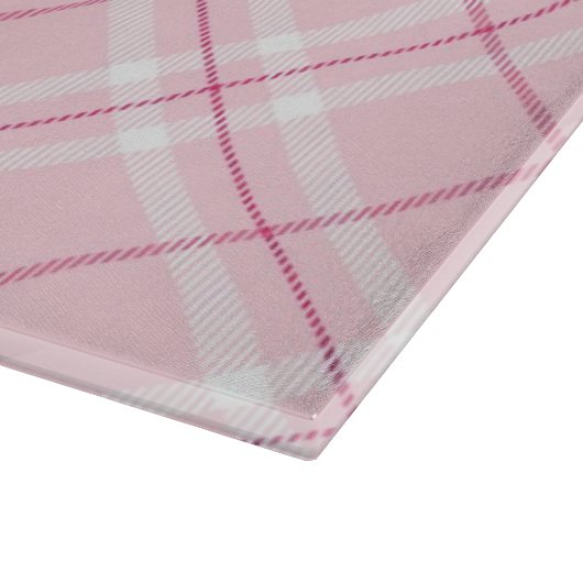 Planche À Découper Plaid rose-clair (Coin)