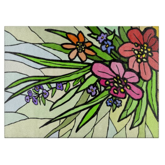 Planche À Découper Planche à coudre Jardin en verre (Devant)