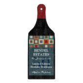 Planche À Découper Planche à coudre moderne Blue Birthday Wine Bottle (Devant)