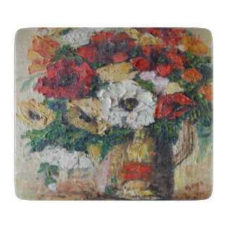Planche À Découper Planche À Coupe En Verre Ann Hayes Peinture Fleur 