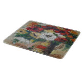 Planche À Découper Planche À Coupe En Verre Ann Hayes Peinture Fleur (Coin)