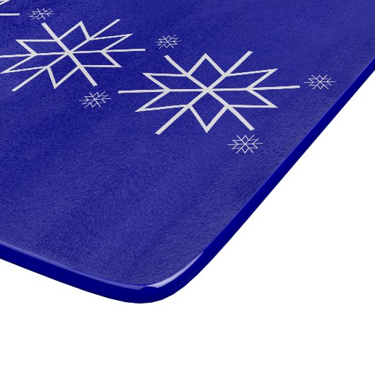 Planche À Découper Planche à neige blanche sur Blue (Coin)
