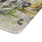 Planche À Découper Planche à verre Bois Baril Vin Raisins (Coin)