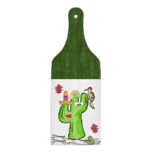 Planche À Découper Planche à verre Cactus d'oiseaux