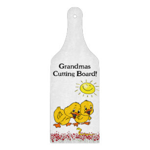 Planche À Découper Planche à verre Jaune Chicks Floral