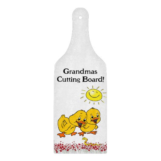 Planche À Découper Planche à verre Jaune Chicks Floral (Devant)