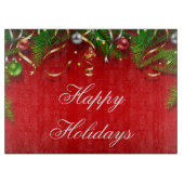 Planche À Découper Planche à verre/Joyeuses fêtes (Devant)