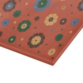 Planche À Découper Planche de coupe en verre à fleurs rétro (Coin)