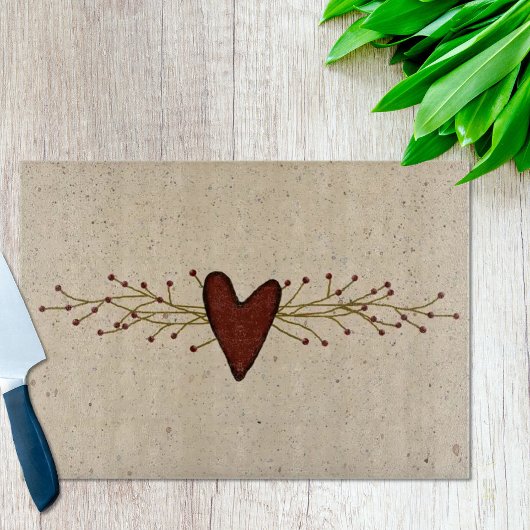 Planche À Découper Planche de coupe en verre coeur Pip Berry