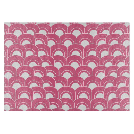 Planche À Découper Planche de coupe en verre Mod Waves Rose (Devant)