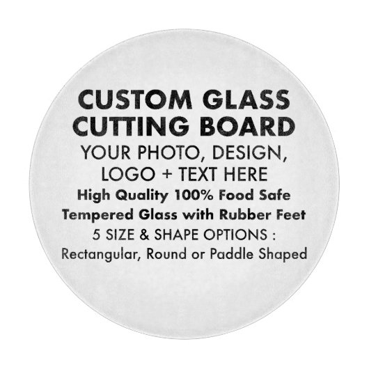 Planche À Découper Planche de coupe en verre trempé sur mesure - 12"  (Devant)