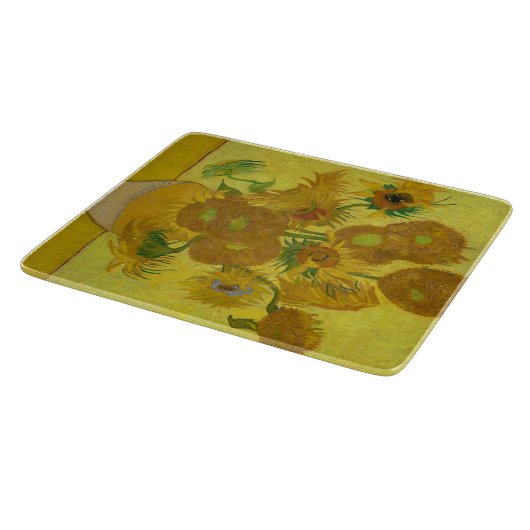 Planche À Découper Planche de coupe en verre Van Gogh Sunflowers (Coin)