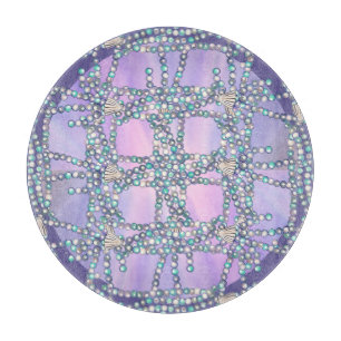 Planche À Découper Planche de découpe de sirène d'océan violet