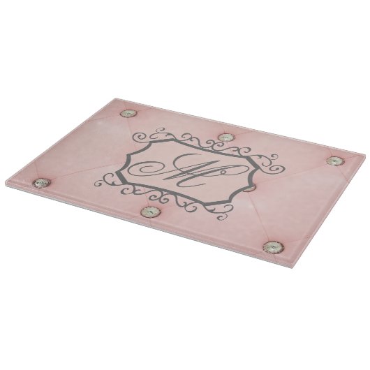 Planche À Découper Planche de diamant Pink Tufted Verre Découpe (Coin)