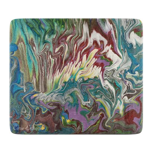 Planche À Découper Planche décorative en verre Abstrait (Devant)