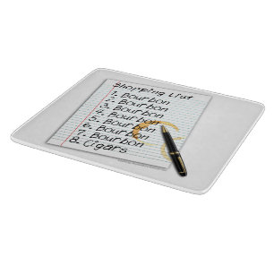 PLANCHE À DÉCOUPER PLANCHES DE DÉCOUPE EN VERRE - LISTE DE COURSES BO