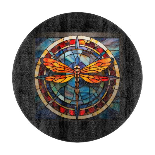 Planche À Découper planneur de libellules en vitrail (Devant)