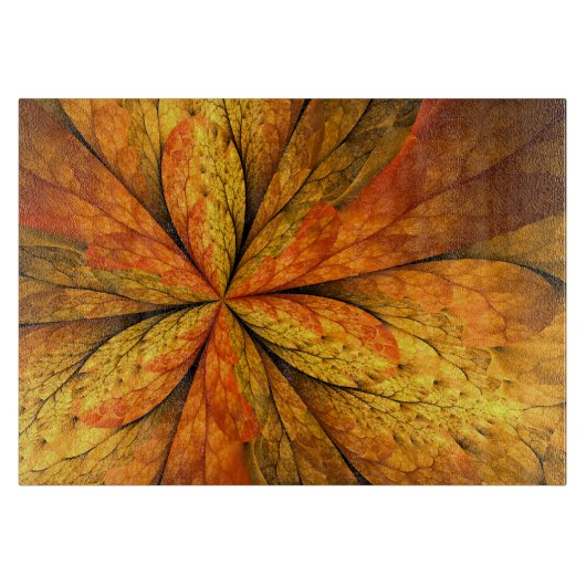 Planche À Découper Plante d'automne, Abstrait moderne Fractal Art Lea (Devant)