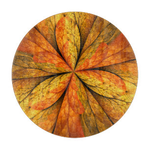 Planche À Découper Plante d'automne, Abstrait moderne Fractal Art Lea