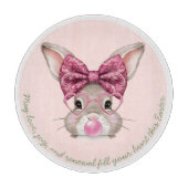 Planche À Découper Plante de Pâques Bunny Verre Coupe (Devant)