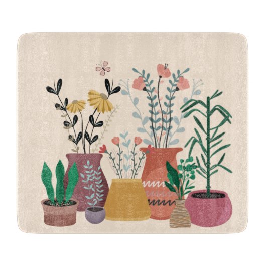 Planche À Découper Plante heureux (Devant)