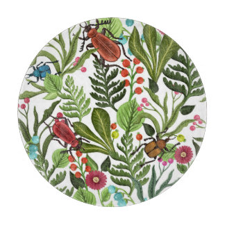 Planche À Découper Plantes décoratifs et insectes : Design sans coutu