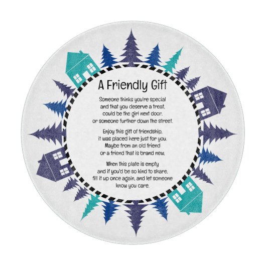 Planche À Découper Plaque cadeau d'amitié (Devant)