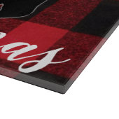 Planche À Découper Plaque de coupe en verre de Noël Ours Noir Rouge P (Coin)