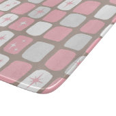 Planche À Découper Plaque de coupe en verre de Starbursts rose rétro (Coin)