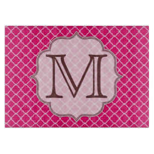 Planche À Découper Plaque de coupe en verre Latti rose chaud