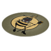 PLANCHE À DÉCOUPER PLAQUE DE COUPE EN VERRE ROND DE QUEEN BEE CUTE (Coin)