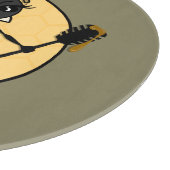 PLANCHE À DÉCOUPER PLAQUE DE COUPE EN VERRE ROND DE QUEEN BEE CUTE (Coin)