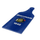 Planche À Découper Plaque de découpe en verre drapeau du Wisconsin (Coin)