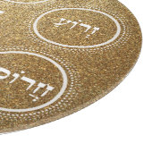 Planche À Découper Plaque de Seder Pesach Or hébreu (Coin)