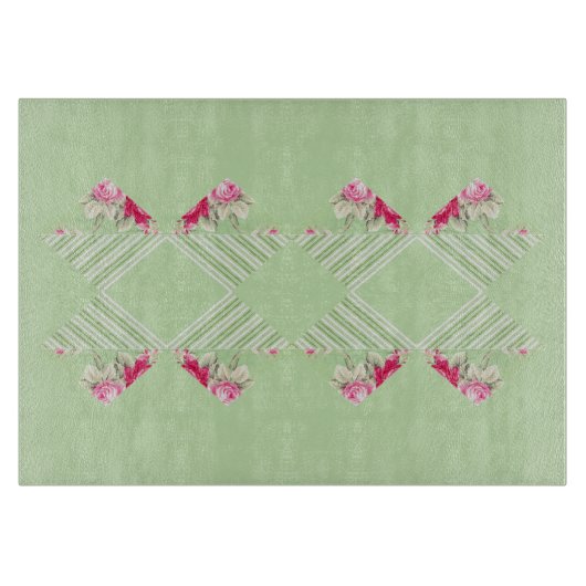 Planche À Découper Plaques de découpe en verre de laiton vert à la me (Devant)