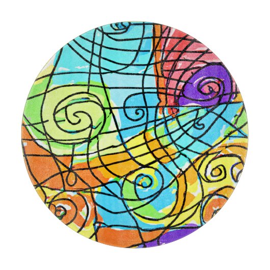 Planche À Découper Plaques vibrantes géométric (Devant)