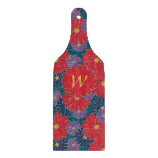 Planche À Découper Plastique Automne Floral Verre Découpe (Devant)