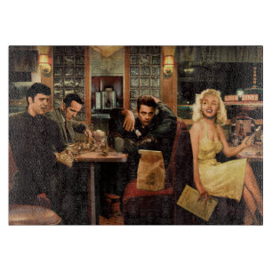 Planche À Découper Plat bleu