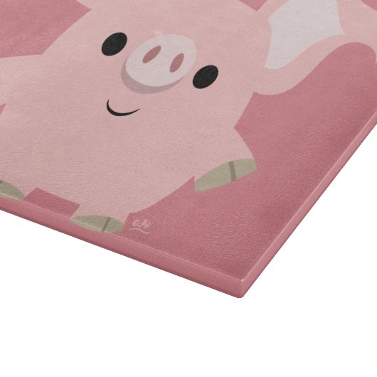Planche À Découper Plat Shorty Cartoon Pig Découpe (Coin)