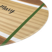 Planche À Découper Plateau à rayures vertes et à l'aspect bois. (Coin)