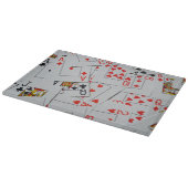 Planche À Découper Plateau De Cartes De Jeu Éparpillées, (Coin)